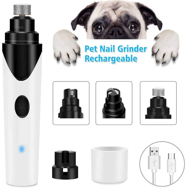 Pet Nail Grinder Dog Cat Electric Trimmer Rechargeable Clipper Claw Filer N8