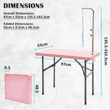 Pet Grooming Salon Table Foldable 97cm Dog Cat PINK