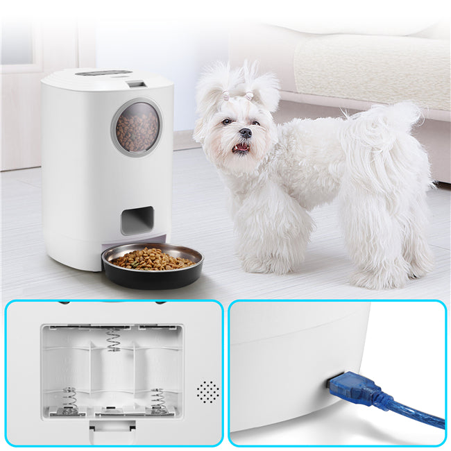 YES4PETS 4.5L Visible Automatic Digital Pet Dog Cat Feeder Food Bowl Dispenser