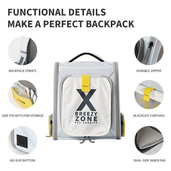 PETKIT Breezy X ZONE Pet Carrier - Grey Yellow