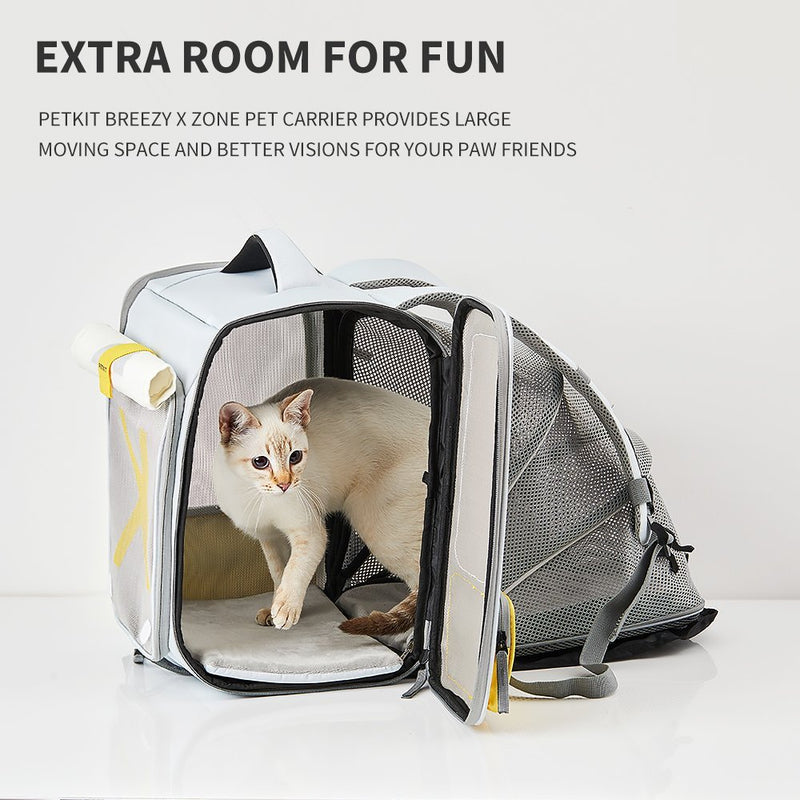 PETKIT Breezy X ZONE Pet Carrier - Grey Yellow