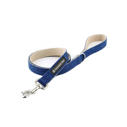 Natural Hemp & Cotton Dog Lead Leash (Ink Blue)